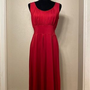 Women’s Red Dress, Sleeveless Midi Dress, Size 8 by J. Taylor